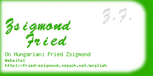 zsigmond fried business card